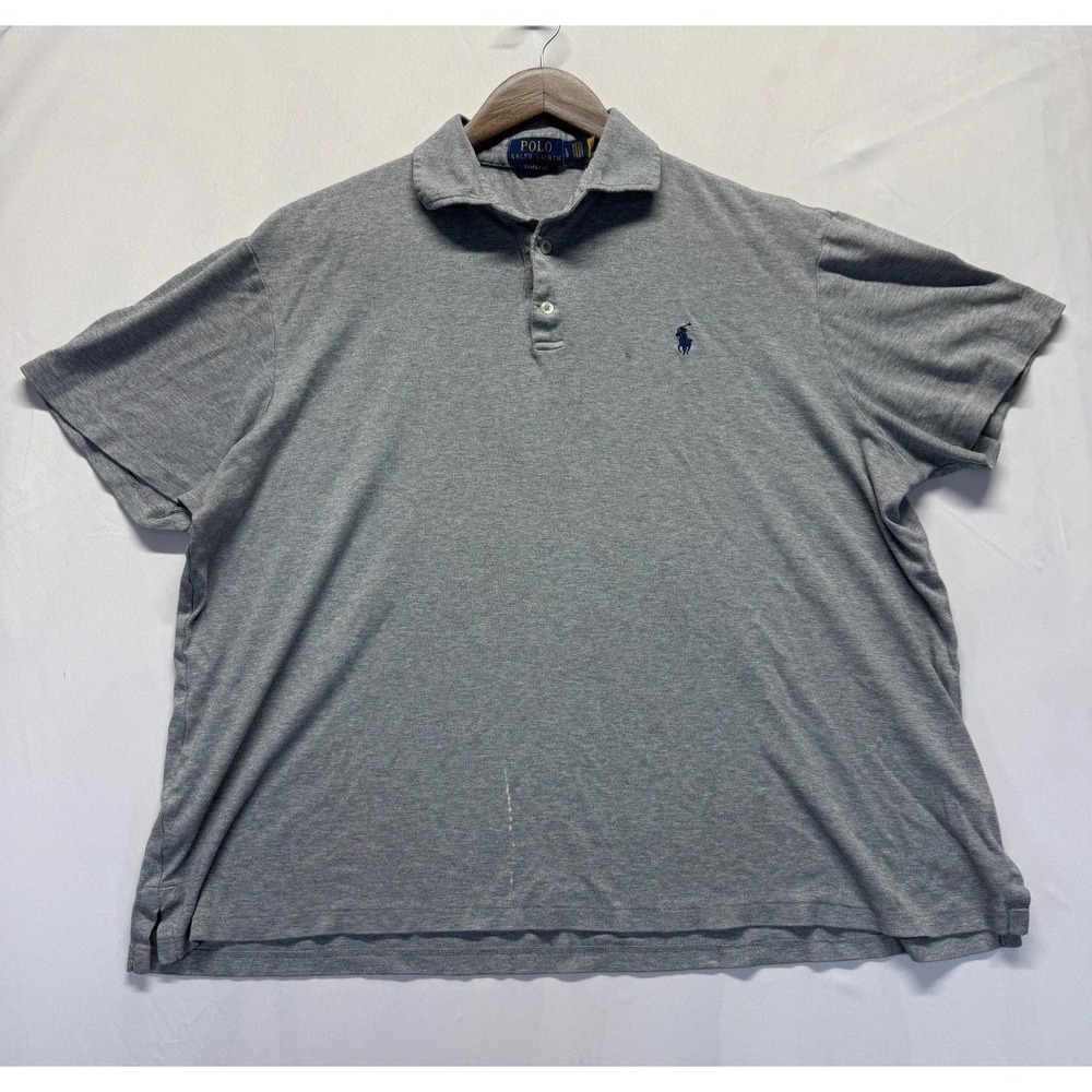 Polo Ralph Lauren Polo Shirt Mens Large Gray Cotton Classic Fit Golf Tennis